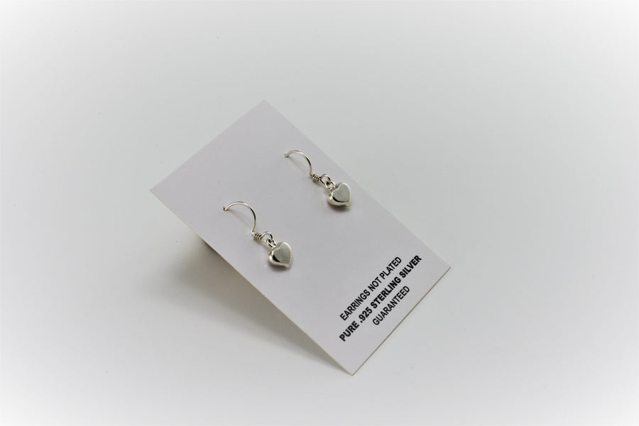 heart earrings silver | Dangle Earrings | Sterling Silver Earrings