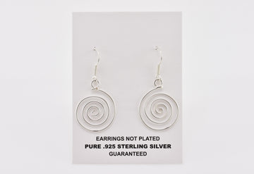 Open Circle Earrings | Dangle Earrings | Sterling Silver Earrings