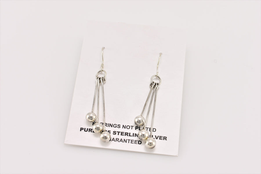 Ball Earrings | Dangle Earrings | Sterling Silver Earrings