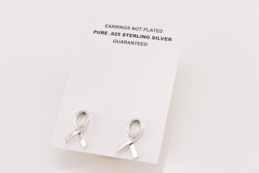 Breast Cancer Earrings | Hoop Earrings | Sterling Silver Earrings
