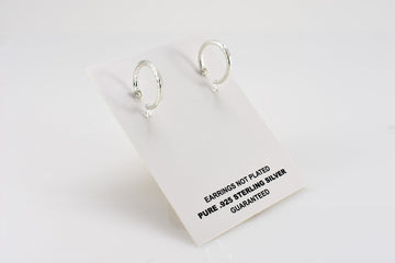 unisex silver hoop earrings 