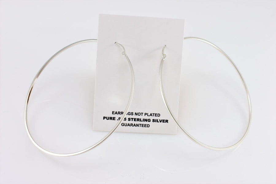 Huge Silver Hoop Earrings | Sterling Silver Earrings