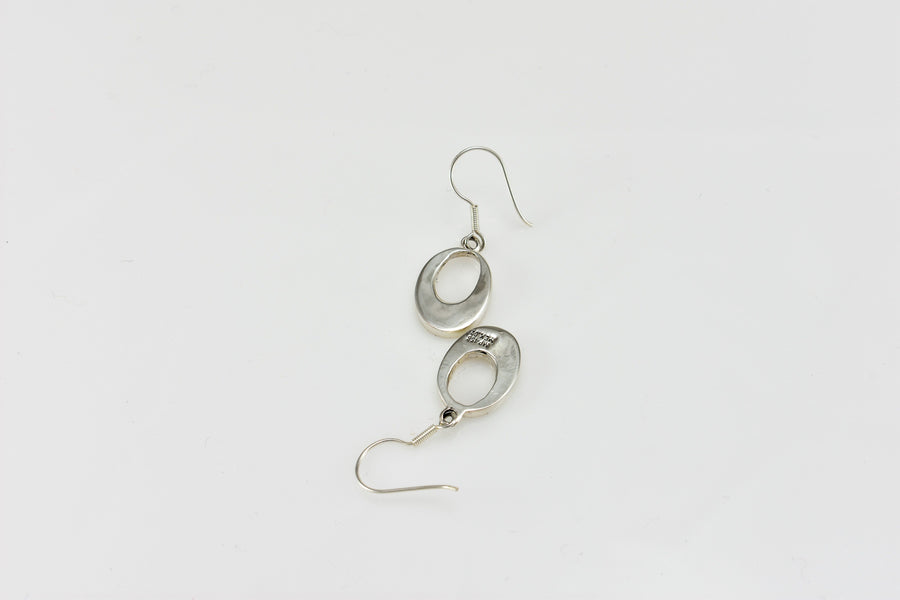Small Oval Earrings | Dangle Earrings | Sterling Silver Earrings