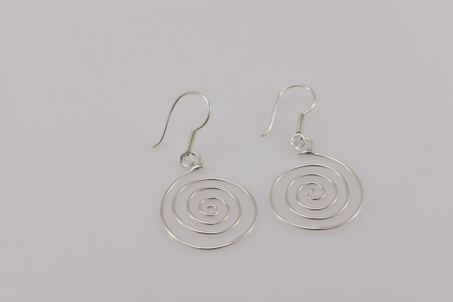 Circle earrings silver | Dangle Earrings | Sterling Silver Earrings