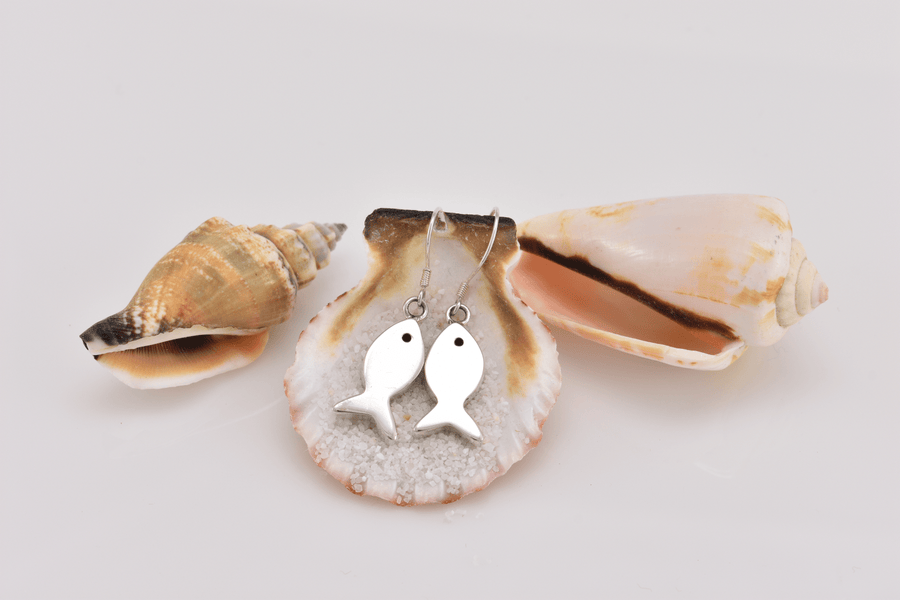 Koi Fish Earrings | Dangle Earrings | Sterling Silver Earrings
