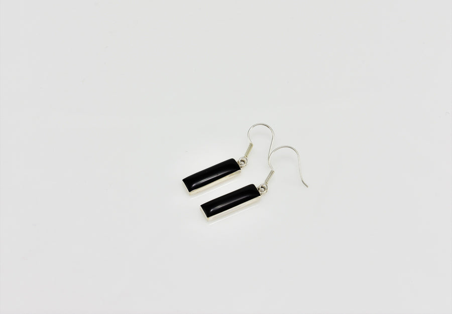 Black Earrings | Dangle Earrings | Sterling Silver Earrings