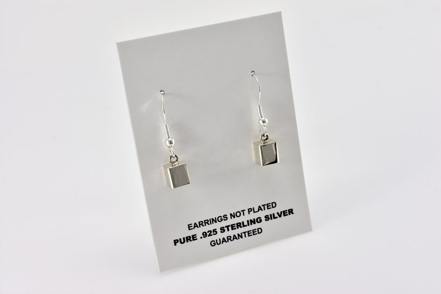 Square earrings | Dangle Earrings | Sterling Silver Earrings