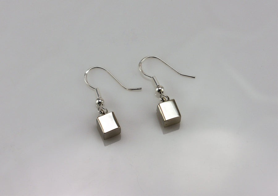 square silver earrings | Dangle Earrings | Sterling Silver Earrings
