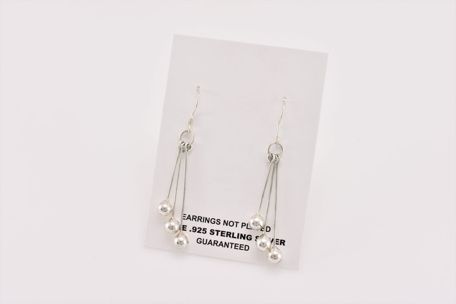 Ball Drop Earrings | Dangle Earrings | Sterling Silver Earrings