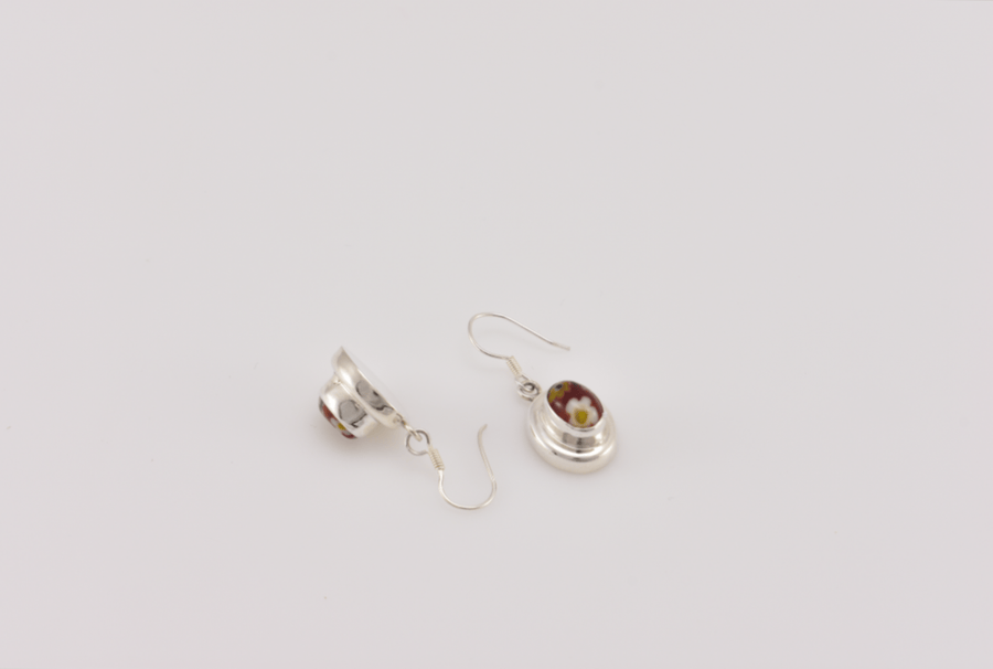Silver Flower Earrings | Dangle Earrings | Sterling Silver Earrings