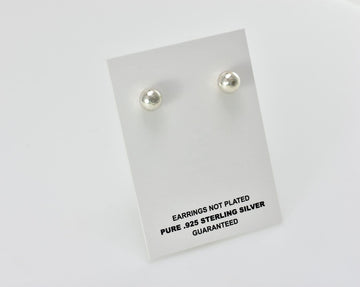 Ball Earrings Sterling Silver | Stud Earrings 