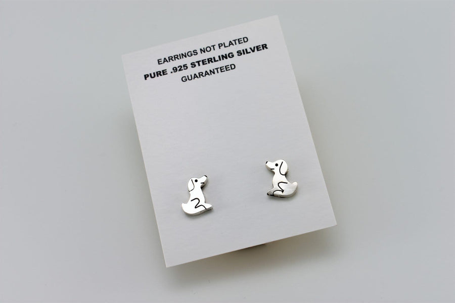 Dog Earrings | Stud Earrings | Sterling Silver Earrings