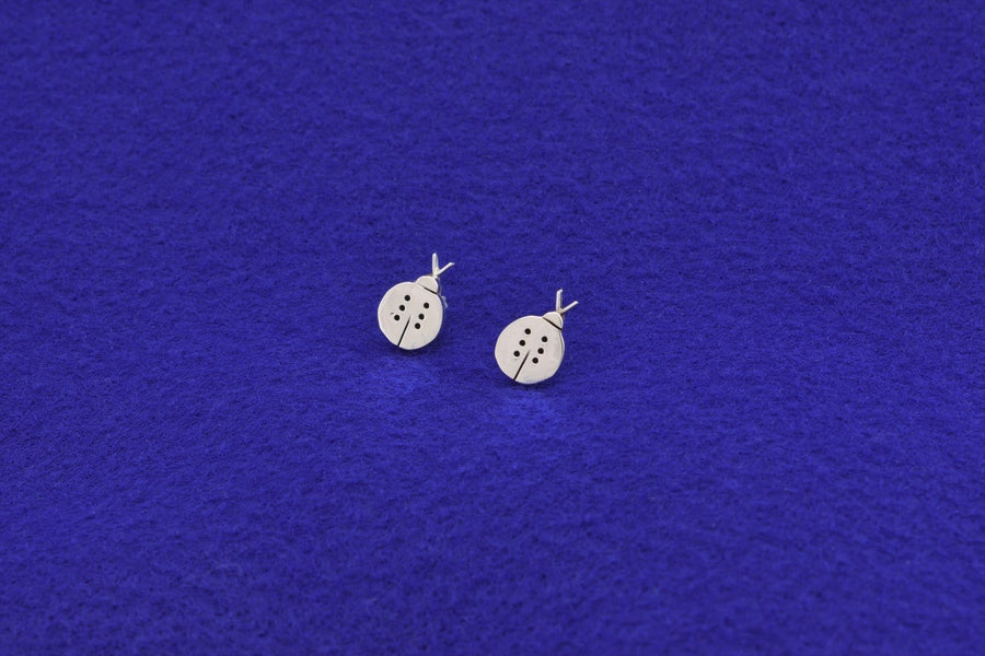 Sterling Silver Lady bug Earrings | Stud Earrings 