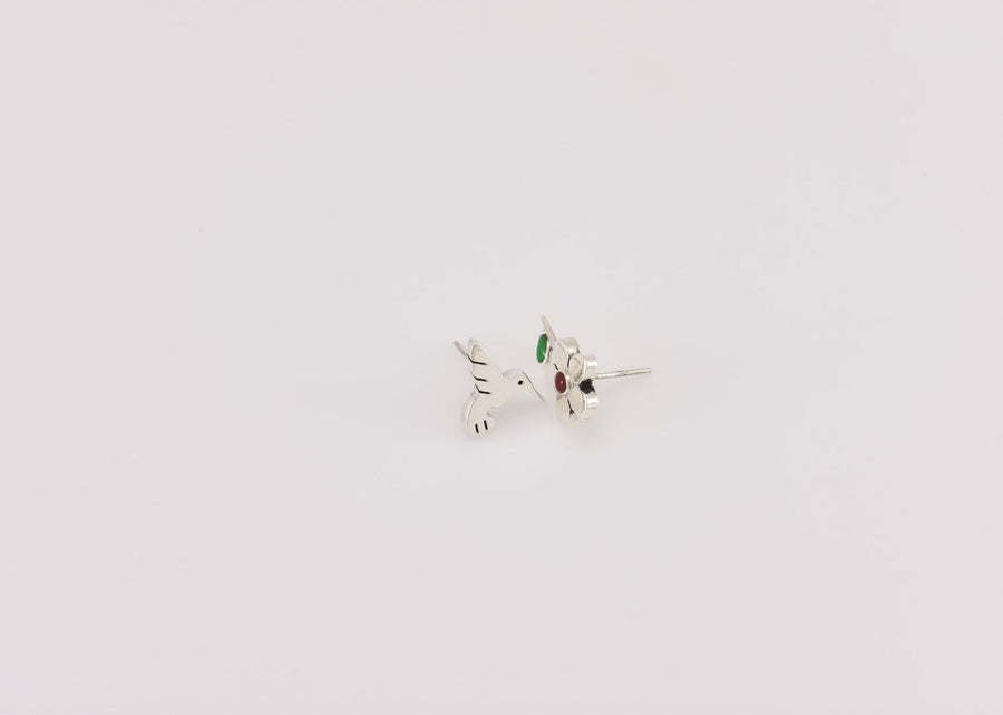 hummingbird stud earrings | Sterling Silver Earrings