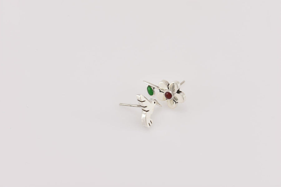 silver hummingbird earrings | Stud Earrings | Sterling Silver Earrings