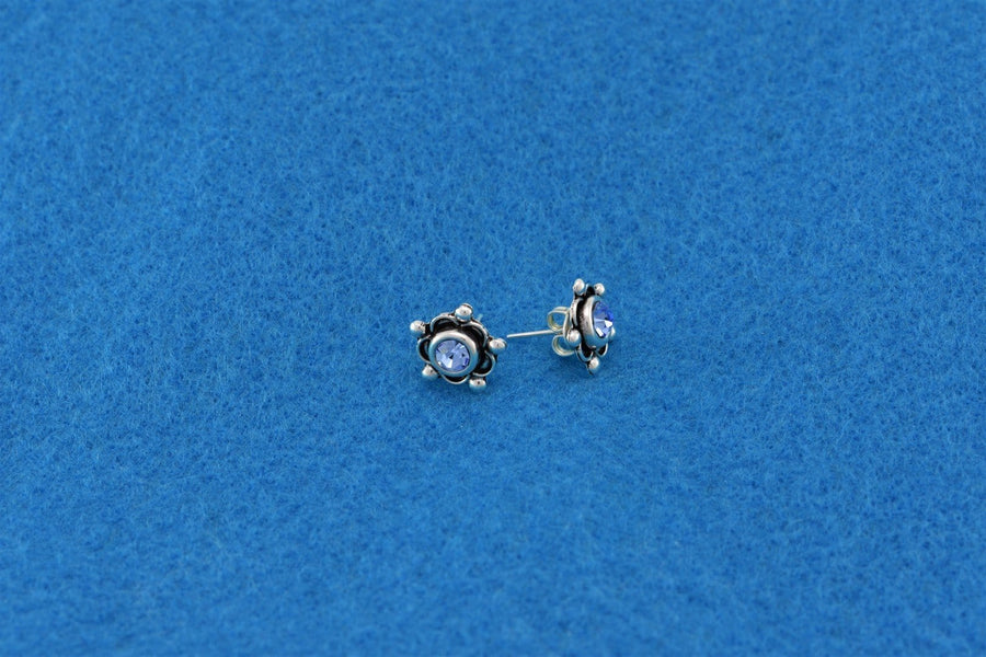 Blue Earrings | Hoop Earrings | Sterling Silver Earrings
