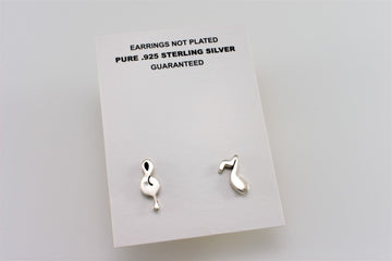 Music Earrings | Stud Earrings | Sterling Silver Earrings