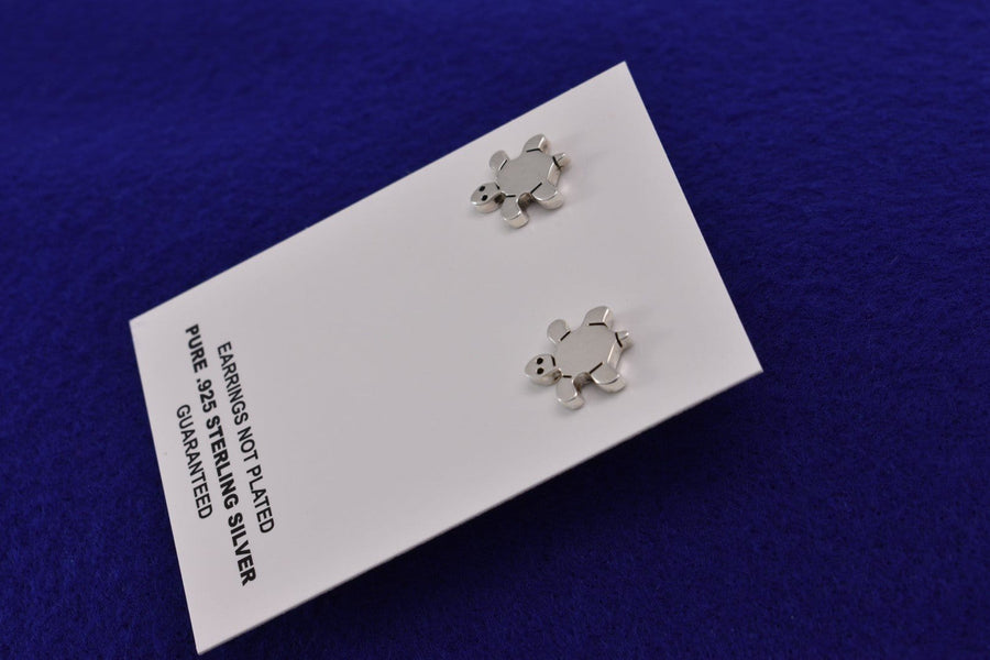 tortoise earrings | Stud Earrings | Sterling Silver Earrings