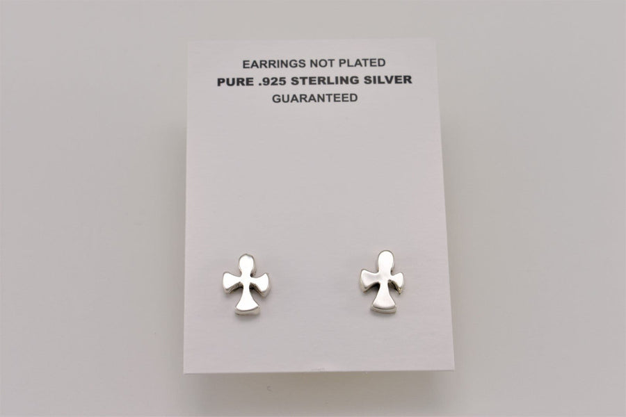 Cross earrings | Stud Earrings | Sterling Silver Earrings