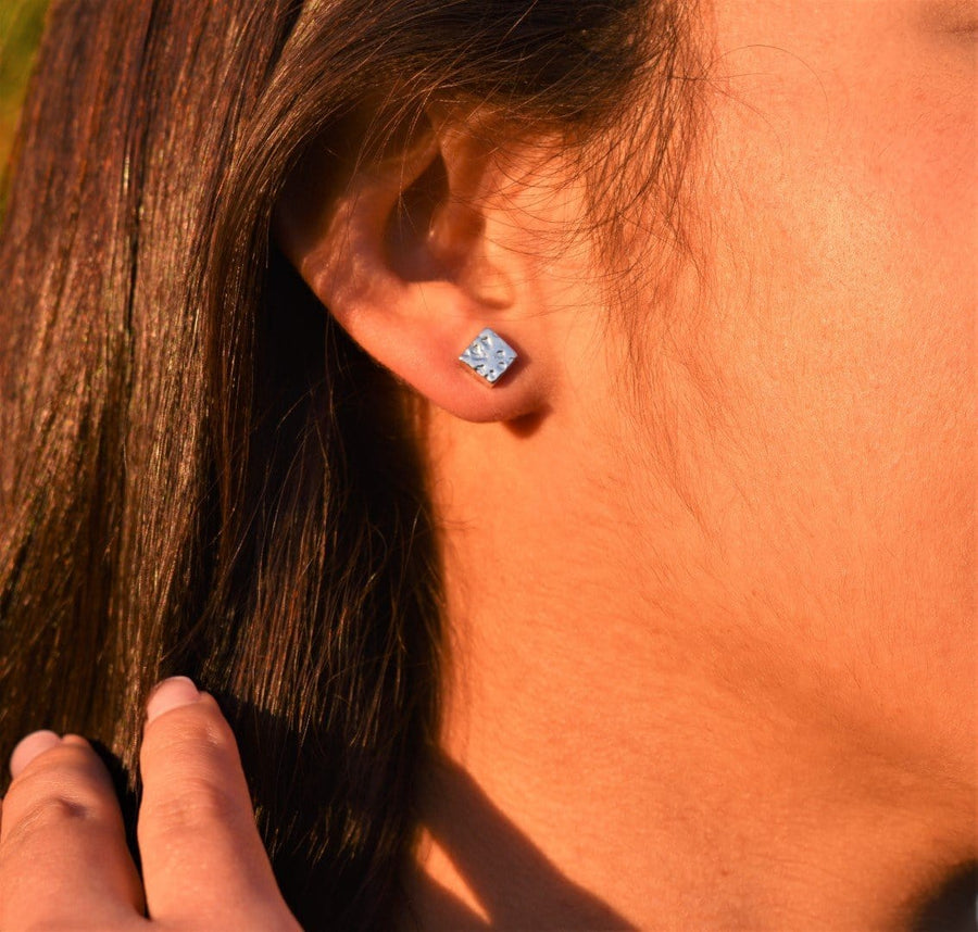 cube earrings | Stud Earrings | Sterling Silver Earrings