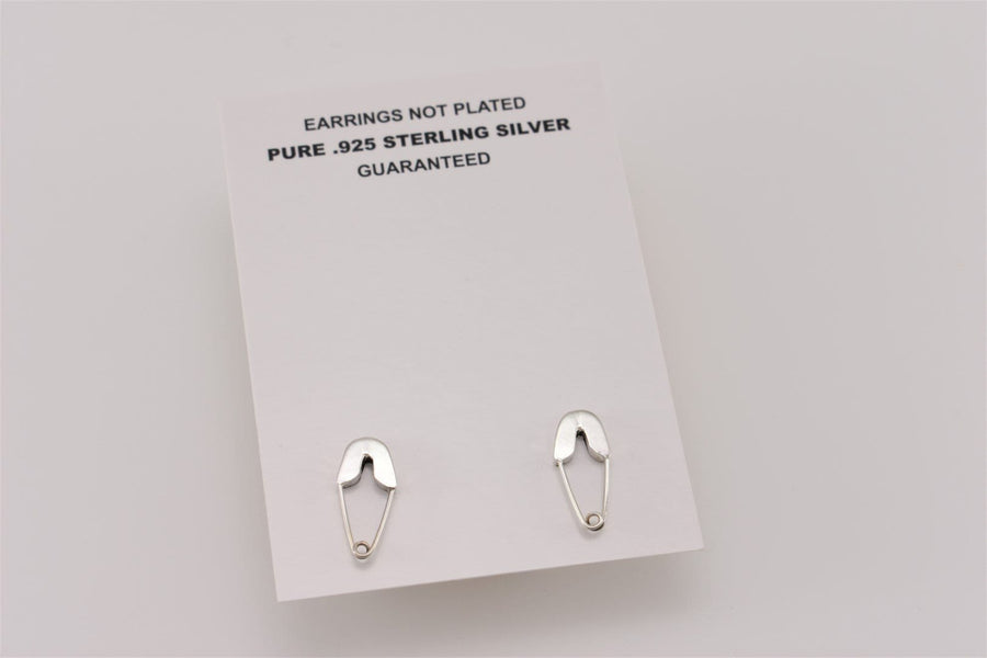 safety pin earrings | Stud Earrings | Sterling Silver Earrings
