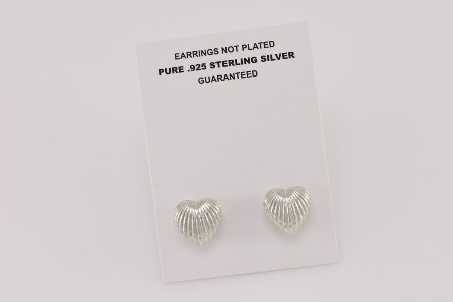 Heart Stud Earrings | Hoop Earrings | Sterling Silver Earrings