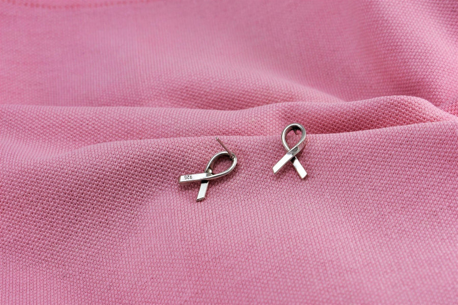Cancer awareness earrings | Hoop Earrings | Sterling Silver Earrings