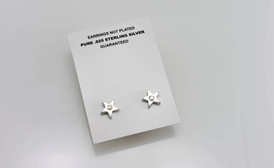 Star Earrings Studs  | Sterling Silver Earrings