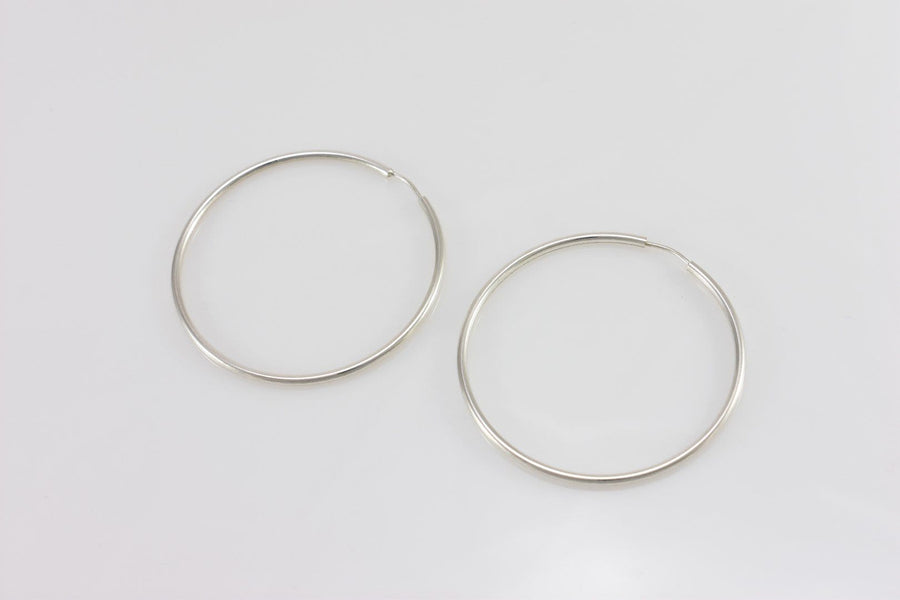 Large silver hoop earrings | Sterling Silver Earrings