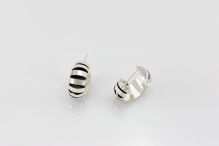unique silver earrings | Hoop earrings | Sterling Silver Earrings
