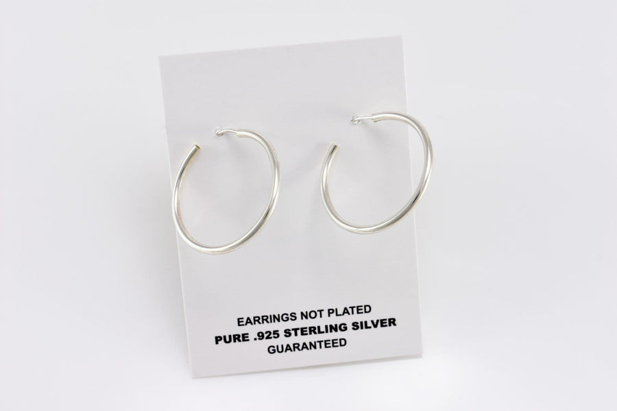 Silver Hoop Earrings | Sterling Silver Earrings