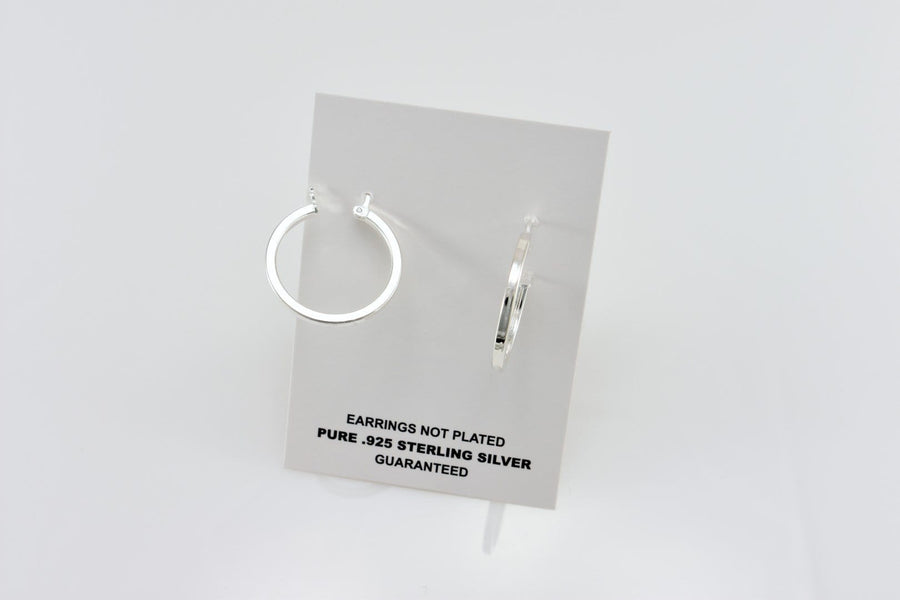 Medium silver hoop earrings | Sterling Silver Earrings
