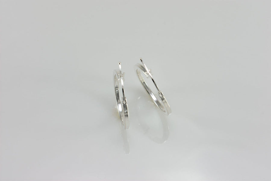 Silver Hoop Earrings Medium | Sterling Silver Earrings