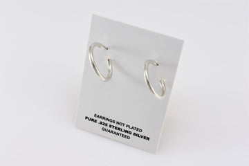 Medium silver hoop earrings