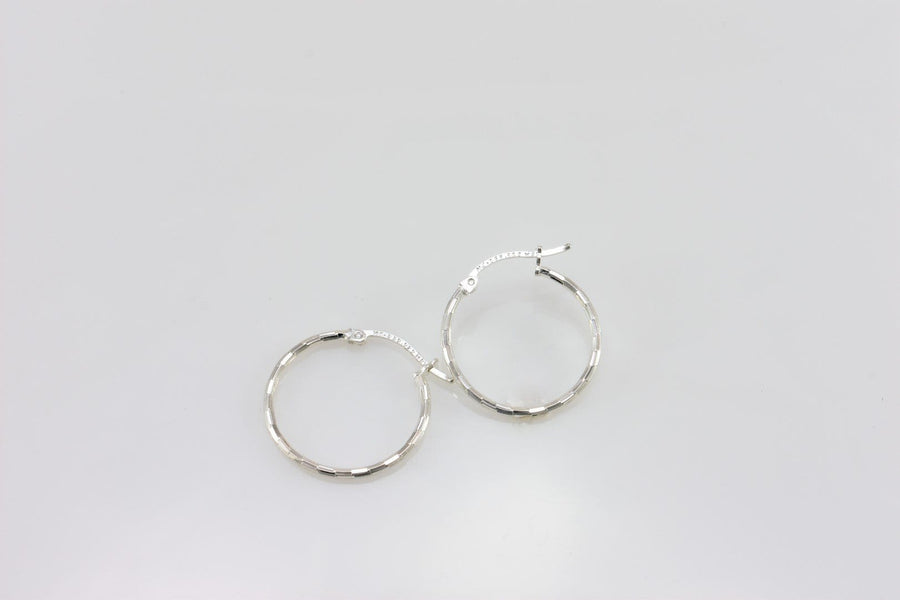 Medium silver hoop earrings | Stud Earrings | Sterling Silver Earrings