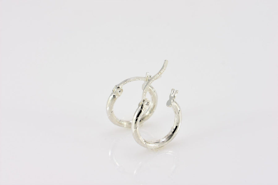 unisex silver hoop earrings