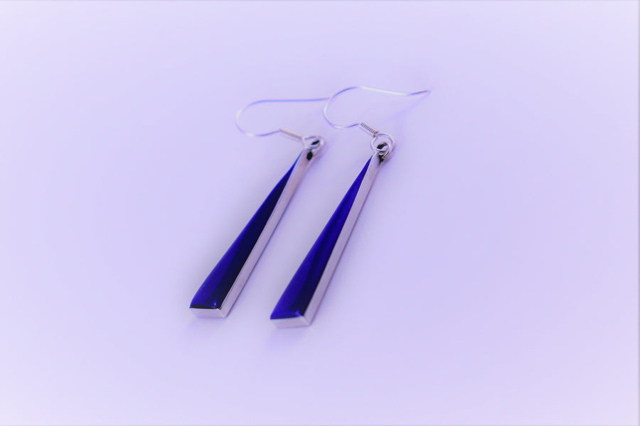 Blue Statement Earrings | Dangle Earrings | Sterling Silver Earrings