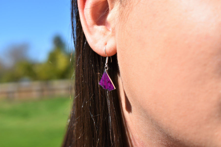 Purple Earrings | Dangle Earrings | Sterling Silver Earrings