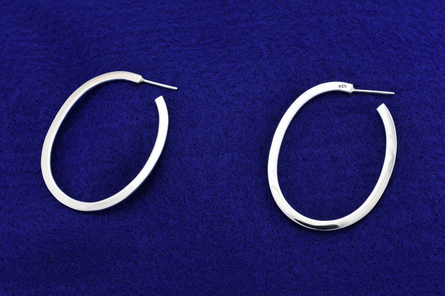 Large silver hoop earrings | Sterling Silver Earrings