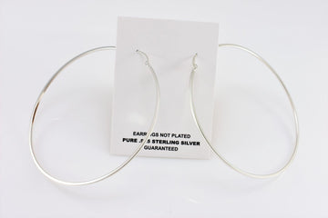Huge Silver Hoop Earrings | Sterling Silver Earrings