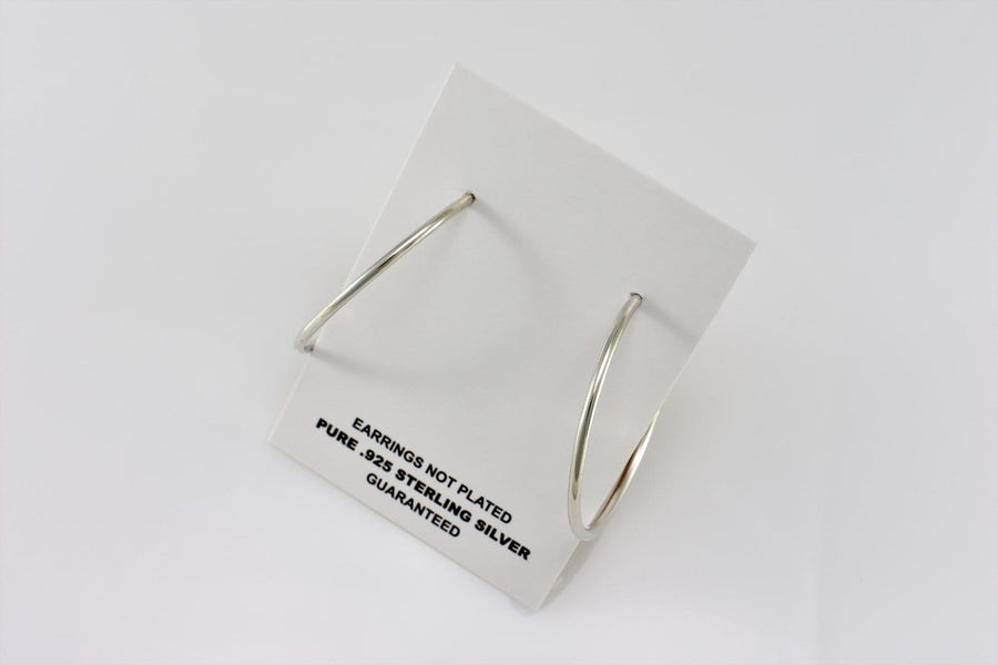 Medium silver hoop earrings | Sterling Silver Earrings