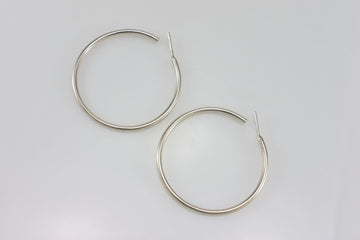 Classic Silver Hoop Earrings  | Sterling Silver Earrings