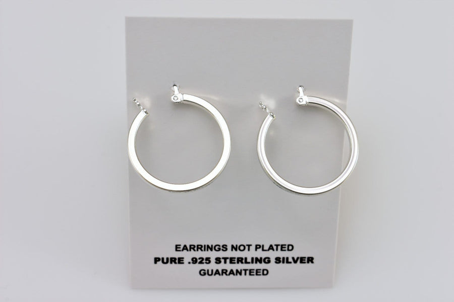 classy silver hoop earrings | Sterling Silver Earrings